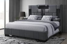 OSCAR DARK GREY KING BED