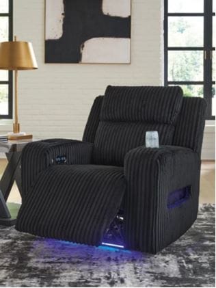 Forest Lake Power Recliner with Adjustable Headrest/BLACK
