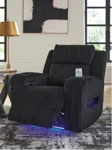 Forest Lake Power Recliner with Adjustable Headrest/BLACK