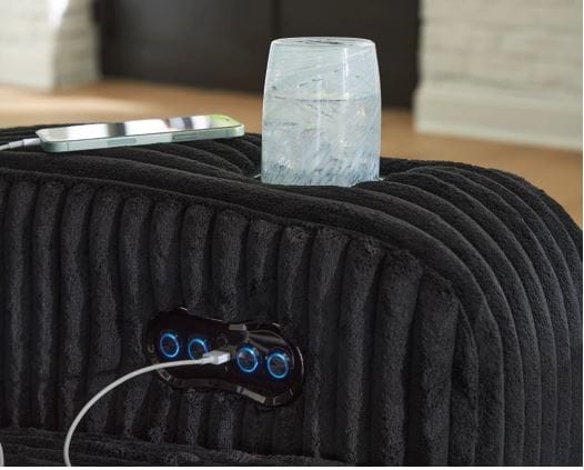 Forest Lake Power Recliner with Adjustable Headrest/BLACK