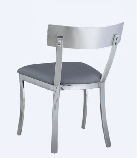 Modern Faux Leather Upholstered Dining Side Chair (Metal Frame)