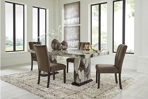 Jeshina Dining Table & 4 Chairs Set