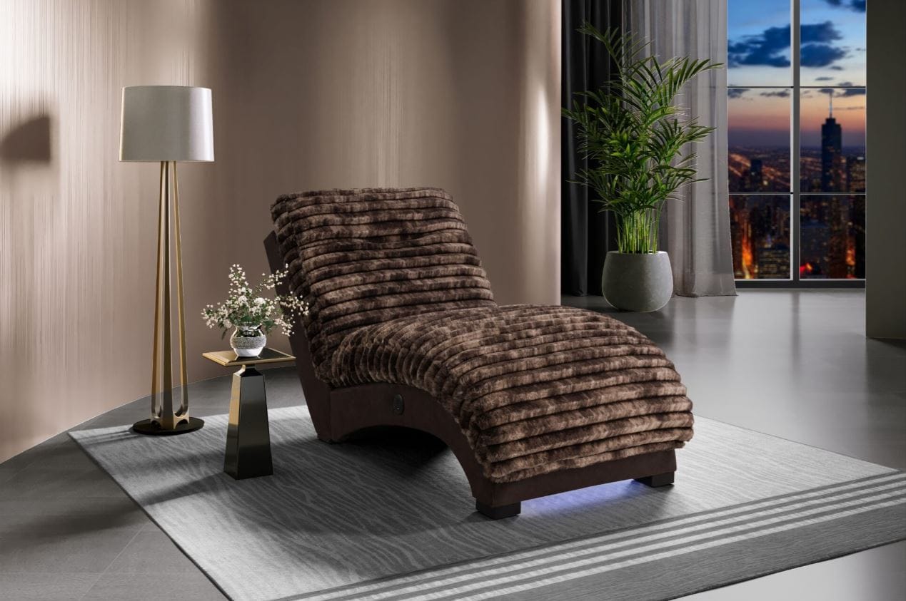 DOMINIC MINK/JAVA CHAISE WITH USB