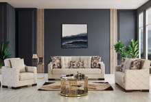 MARDIN Sofa & Loveseat Set with Bed & Storage