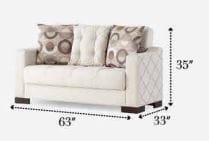 MARDIN Loveseat with Bed & Storage