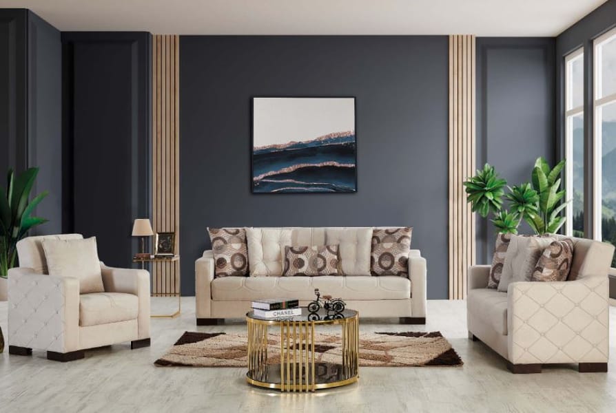 MARDIN Loveseat with Bed & Storage