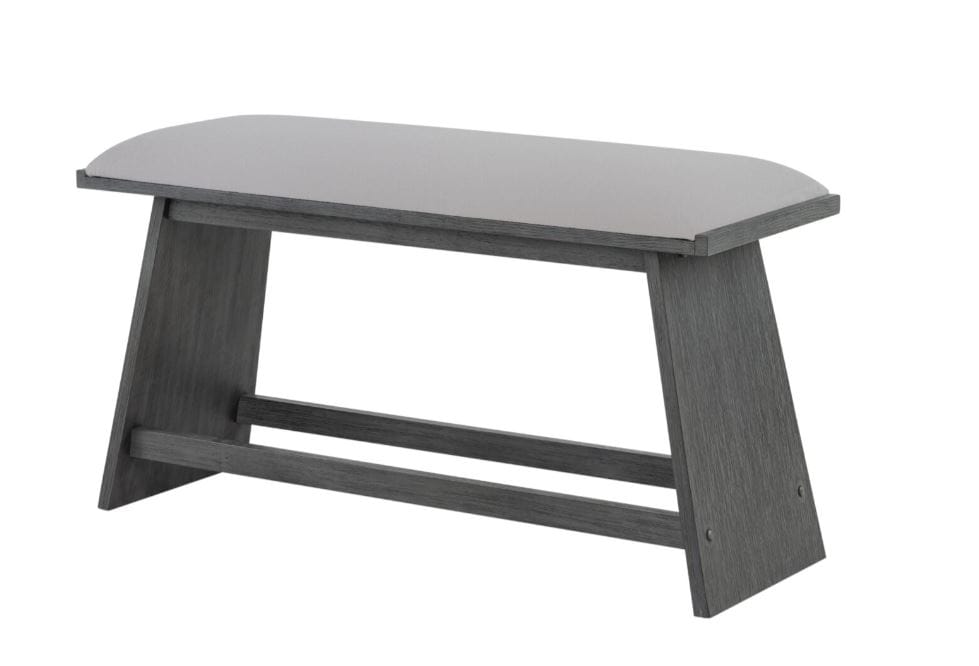 LUXURY SUEDE GREY BAR BENCH
