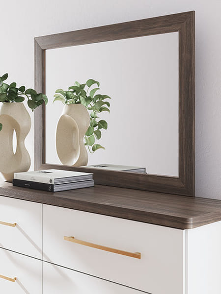 Kendanport Six Drawer Dresser and Mirror