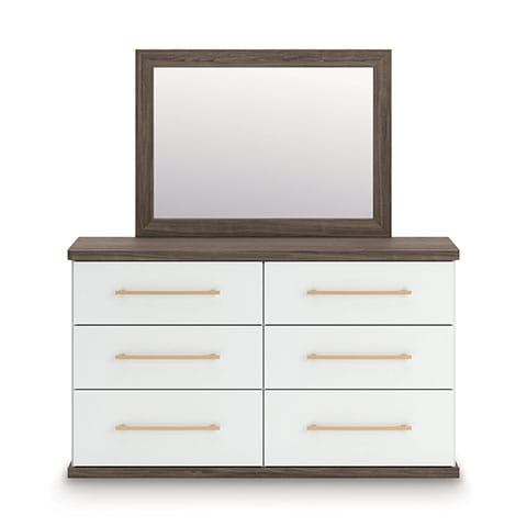 Kendanport Six Drawer Dresser and Mirror