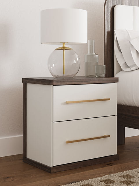 Kendanport Two Drawer Nightstand
