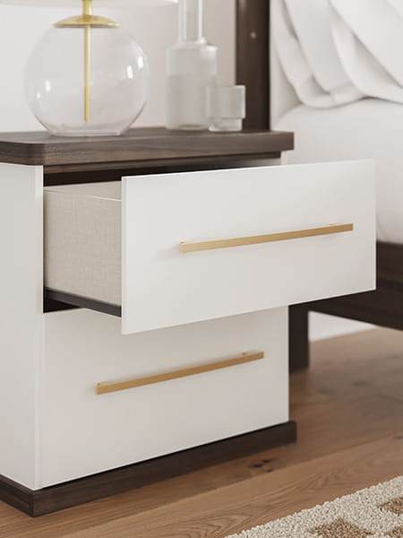 Kendanport Two Drawer Nightstand