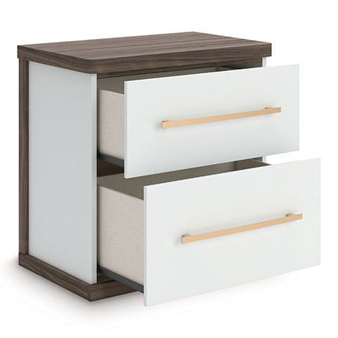 Kendanport Two Drawer Nightstand