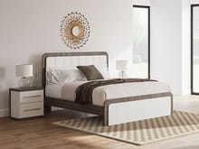 Kendanport Queen Upholstered Bed with LED Headboard