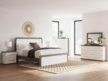 Kendanport King Upholstered Bed with LED Headboard