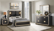 BLAKE QUEEN BEDROOM SET - BED, DRESSER, MIRROR, NIGHT STAND