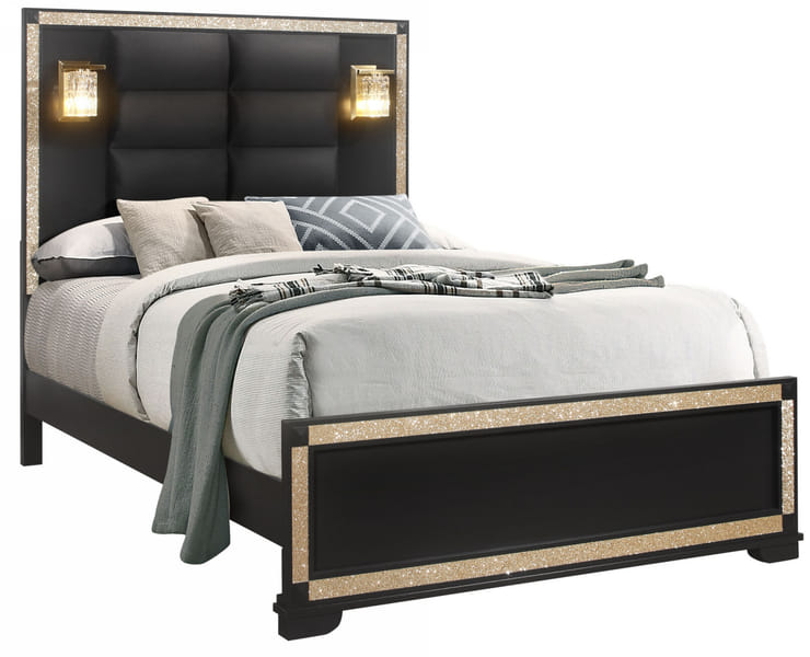 BLAKE QUEEN BEDROOM SET - BED, DRESSER, MIRROR, NIGHT STAND