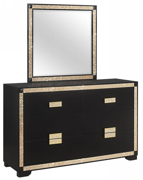 BLAKE QUEEN BEDROOM SET - BED, DRESSER, MIRROR, NIGHT STAND