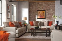AVA SOFA AND LOVESEAT SET - CASHEW COLOR