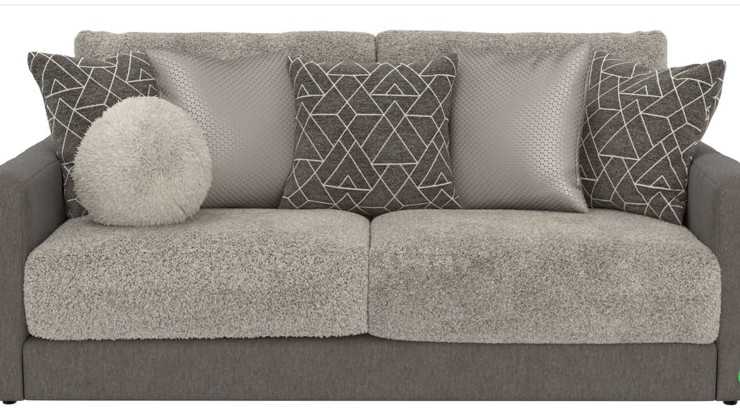 Reddington Sofa & Loveseat Set in Umber/Fawn