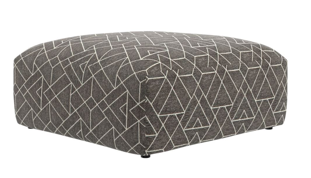 Reddington Cocktail Ottoman in Umber/Fawn