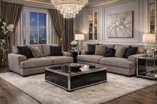 AVA SOFA AND LOVESEAT SET - PEPPER COLOR
