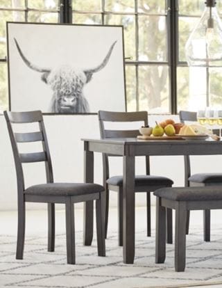 BRIDSON 6-PIECE DINING TABLE SET WITH BENCH