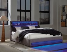 VERISHAW LED QUEEN UPHOLSTERED BED