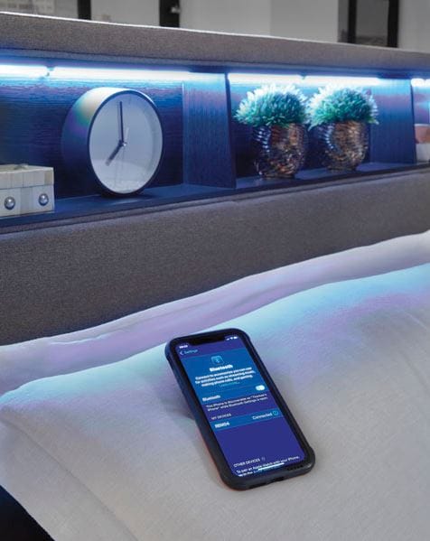 VERISHAW LED QUEEN UPHOLSTERED BED