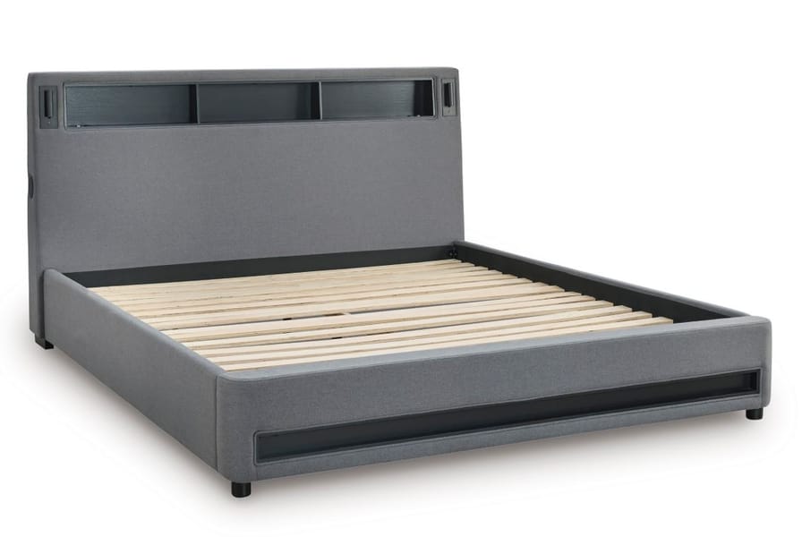 VERISHAW LED QUEEN UPHOLSTERED BED