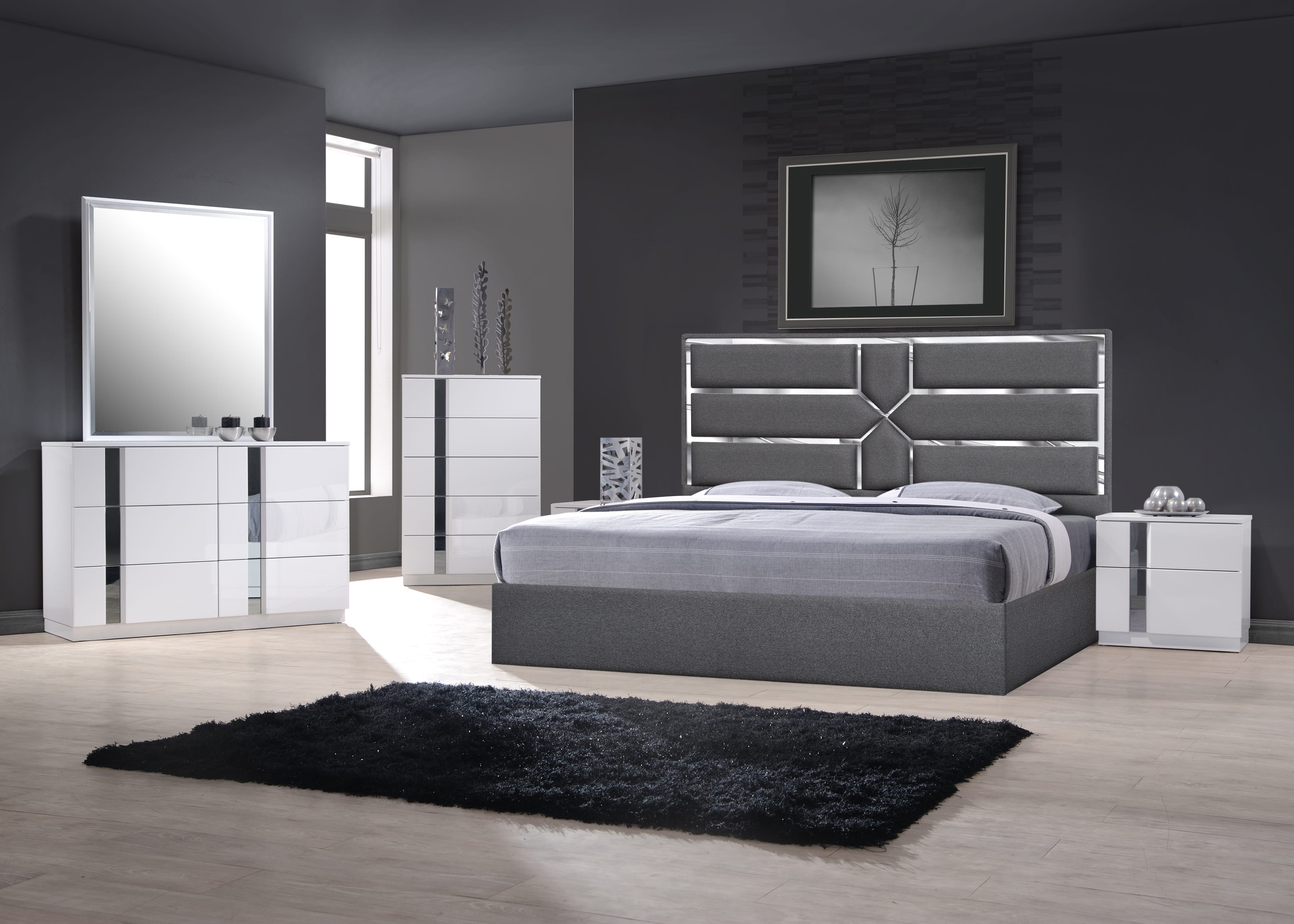 DA VINCI QUEEN PLATFORM BED – CHARCOAL