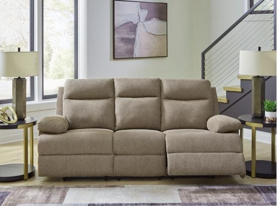 SIDE-SWIPE REC SOFA W/DROP DOWN TABLE