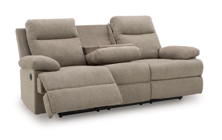 SIDE-SWIPE REC SOFA W/DROP DOWN TABLE