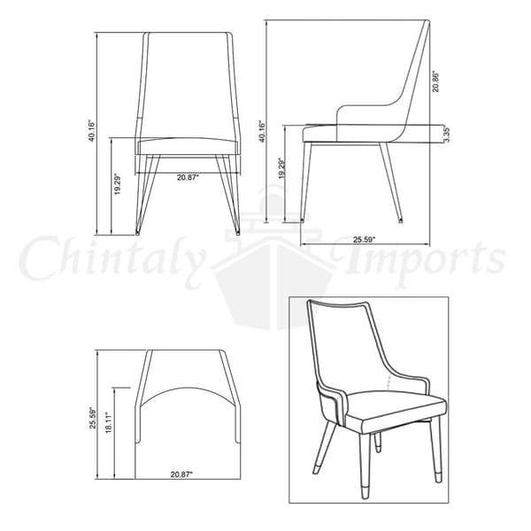 Judith 5-Piece Dining Set by Chintaly Imports