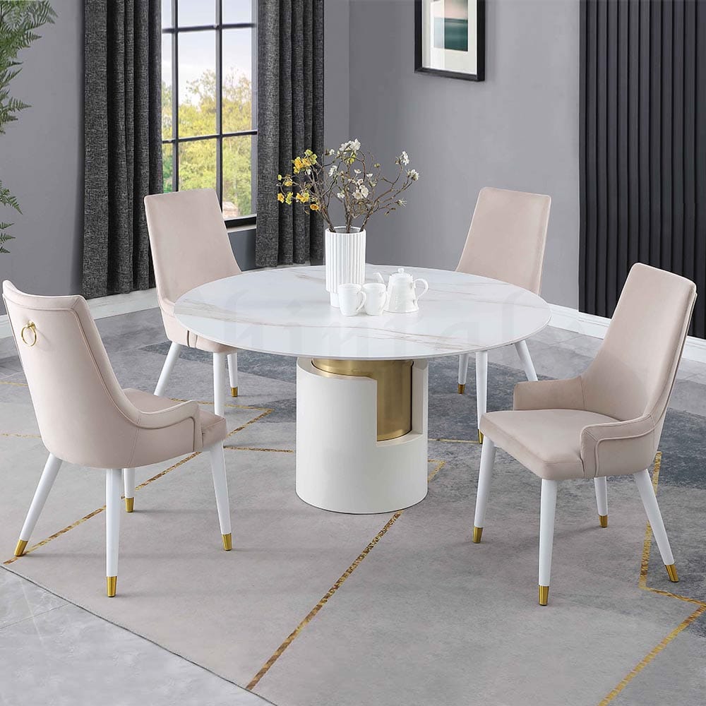KAMILA - KENDALL 5 PC DINING SET CERAMIC TOP