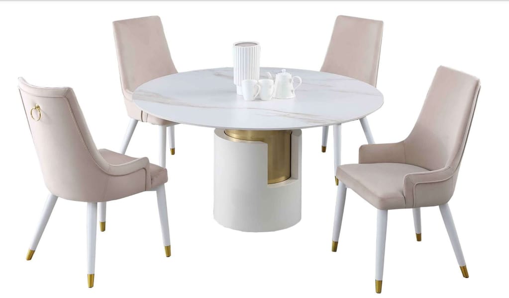 KAMILA - KENDALL 5 PC DINING SET CERAMIC TOP