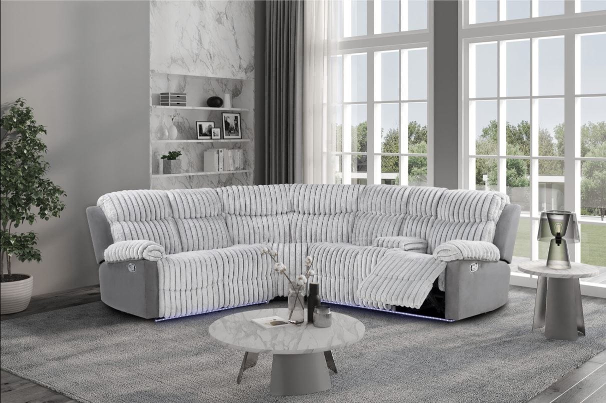GREY SECTIONAL WITH LED