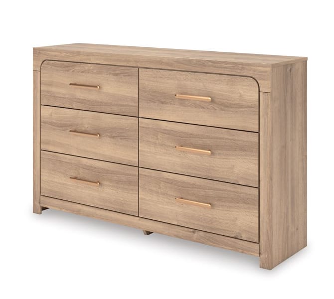 KINLANNI SIX DRAWER DRESSER AND MIRROR