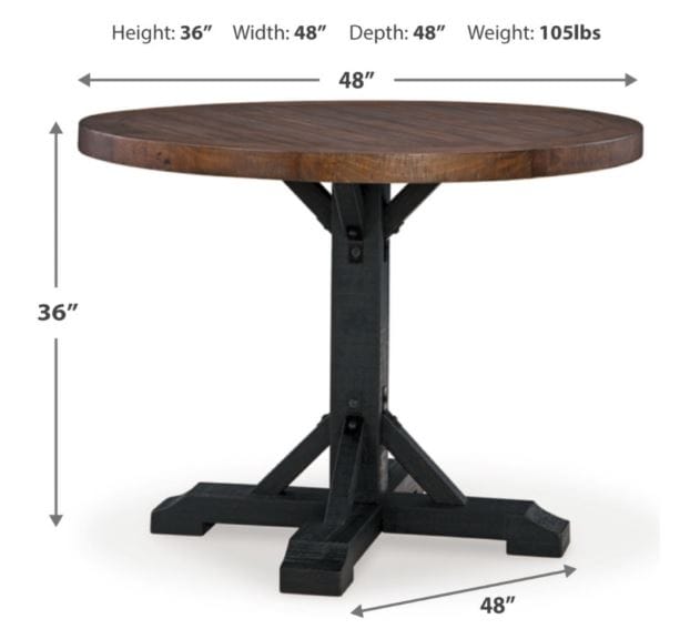 VALEBECK ROUND DRM COUNTER TABLE