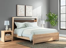 KINLANNI KING UPHOLSTERED PANEL BED