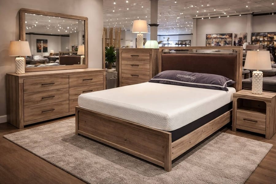 KINLANNI KING UPHOLSTERED PANEL BED