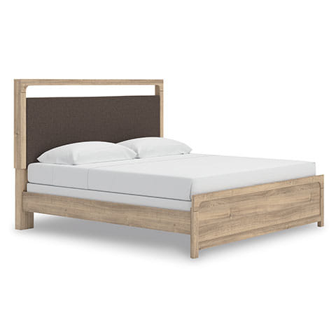 KINLANNI KING UPHOLSTERED PANEL BED