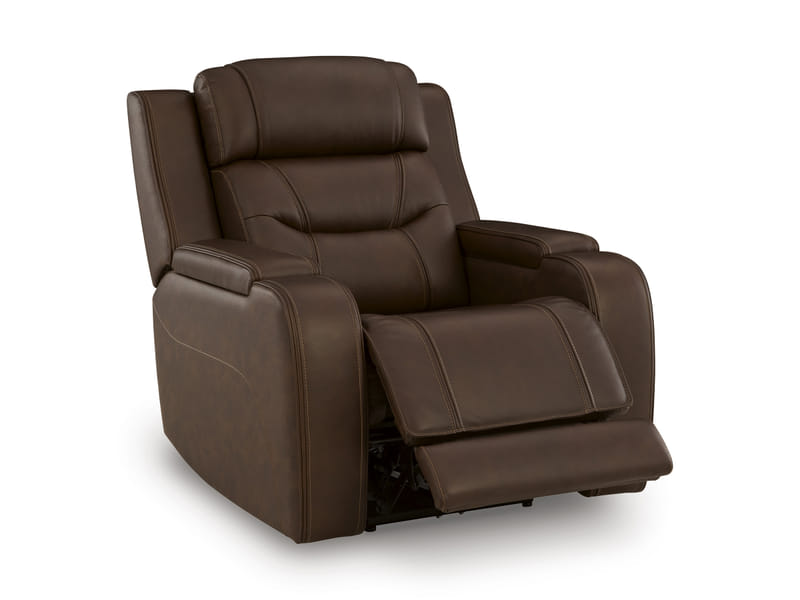KNIGHTINGTON POWER RECLINER W/AUDIO SEATING IN BROWN