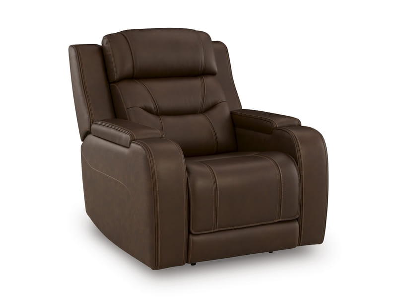 KNIGHTINGTON POWER RECLINER W/AUDIO SEATING IN BROWN