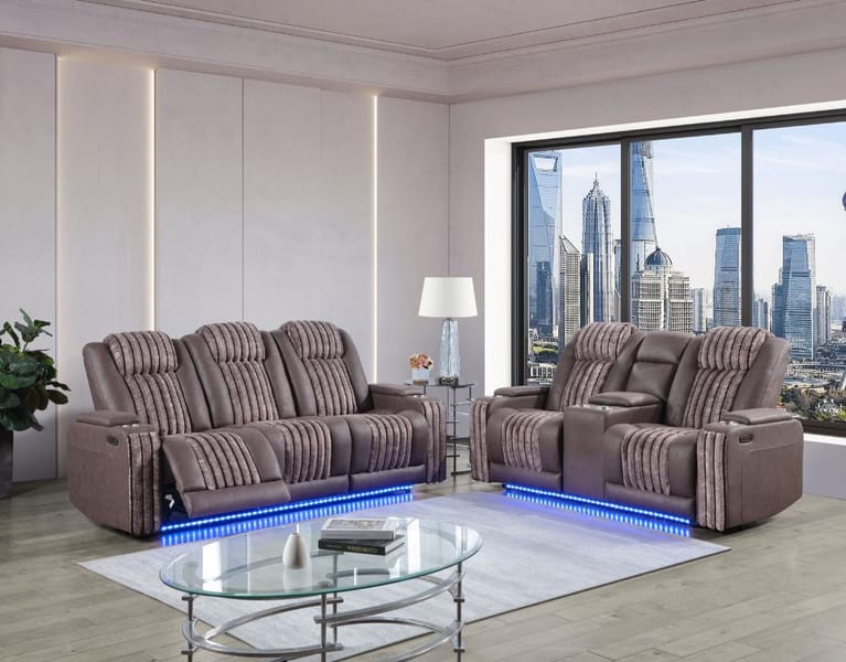IMPERIAL BROWN POWER RECLINING LIVING ROOM SET