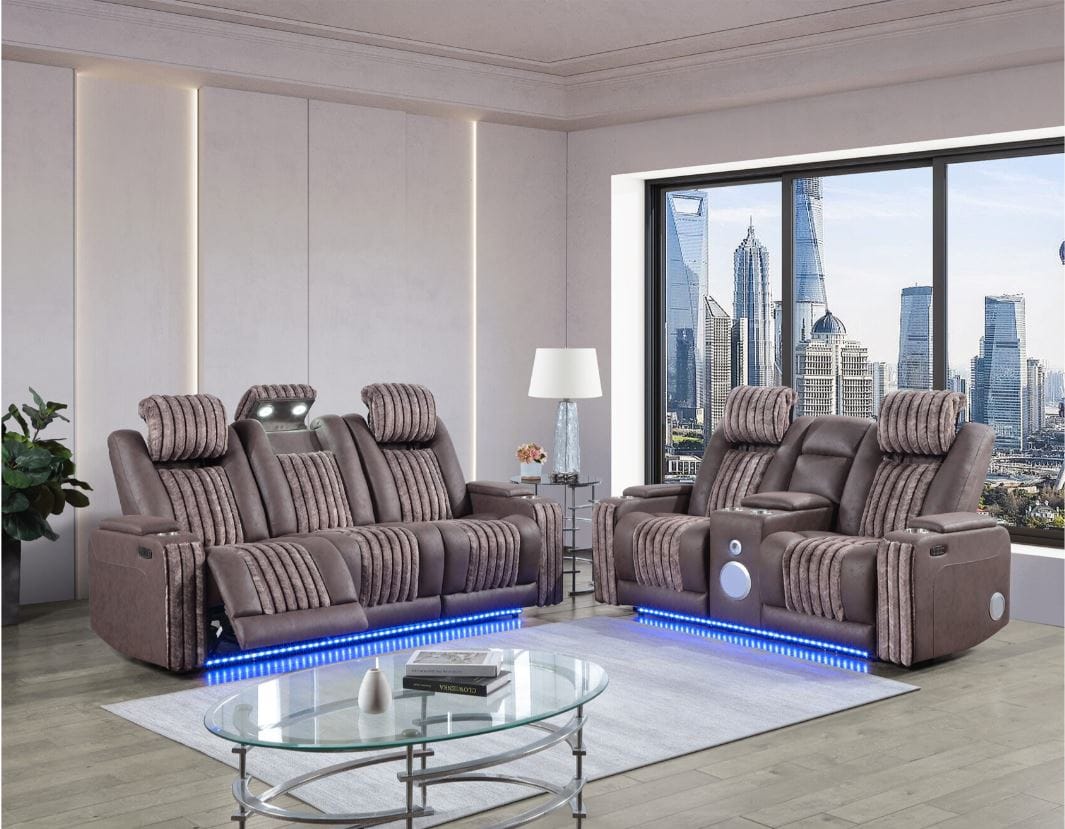 IMPERIAL BROWN POWER RECLINING LIVING ROOM SET