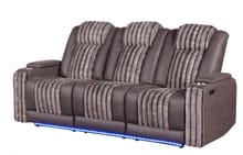 IMPERIAL BROWN POWER RECLINING SOFA WITH POWER HEADREST