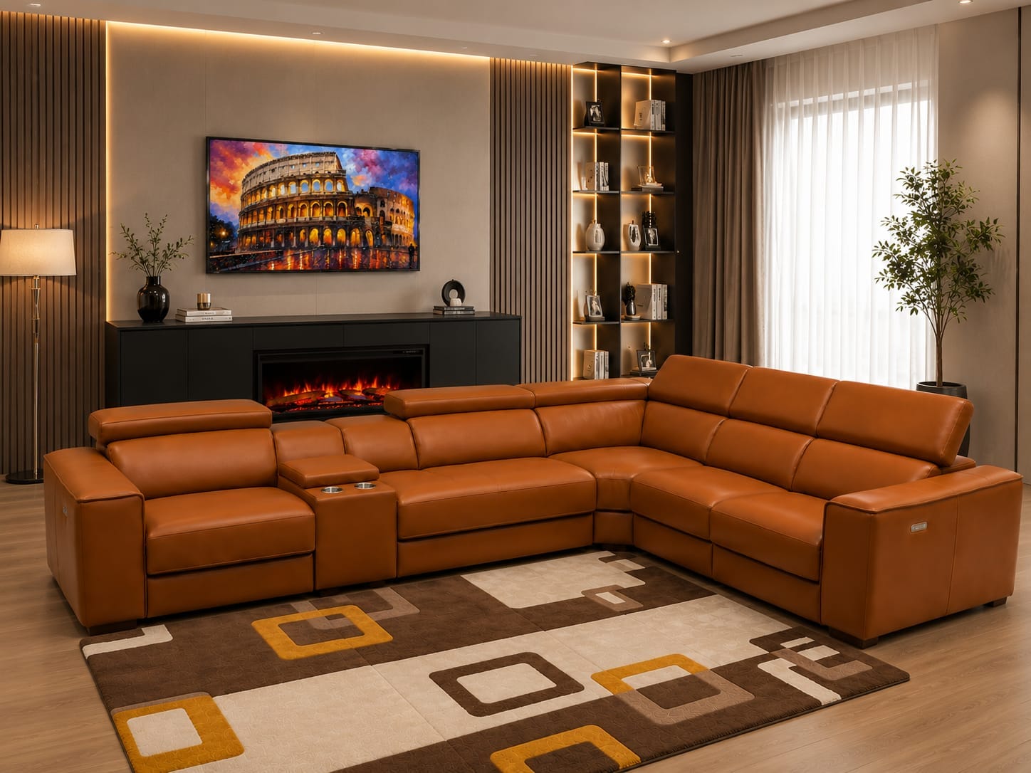 MONARCH PUMPKIN POWER MOTION SECTIONAL