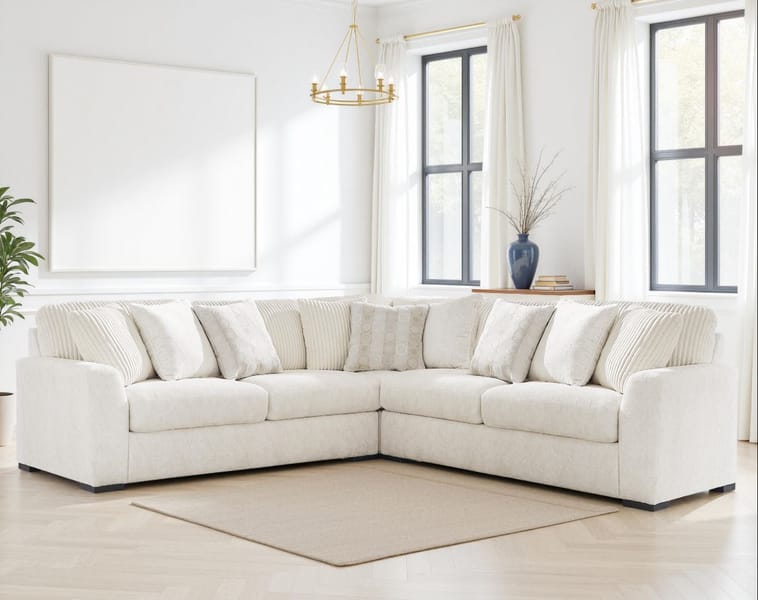VERONA IVORY 3PC SECTIONAL