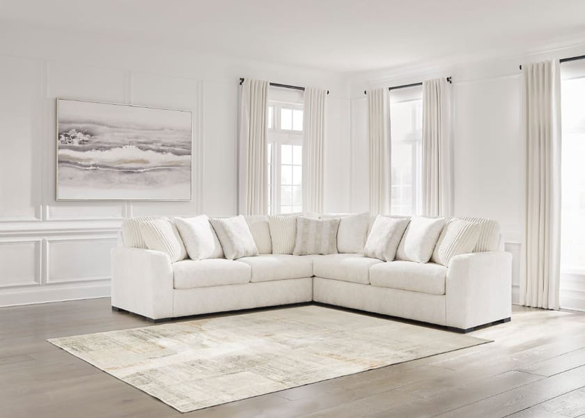VERONA IVORY 3PC SECTIONAL