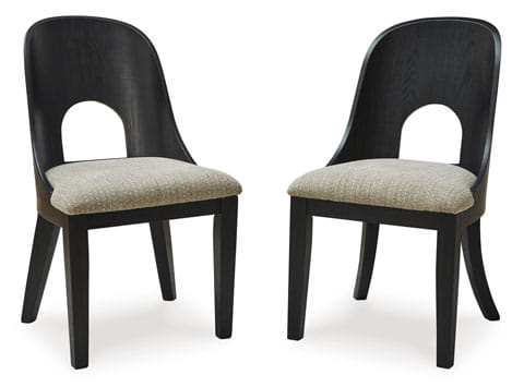 NOIR UPHOLSTERED DINING SIDE CHAIR (2/SN)